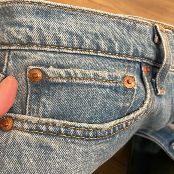 Levi's Medium Wash Cropped Ankle Jeans - Picture 5 of 8